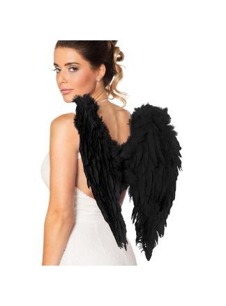 Zwarte Halloween vleugels 50x50cm.