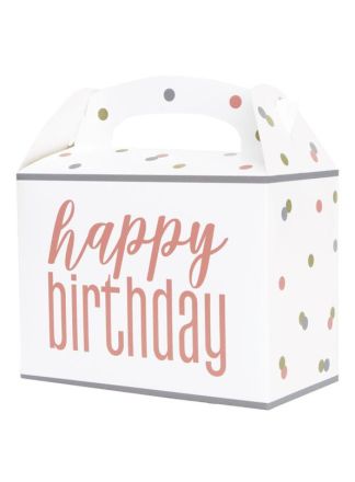 Trakatiebox Rose Gold Glitz 6stuks