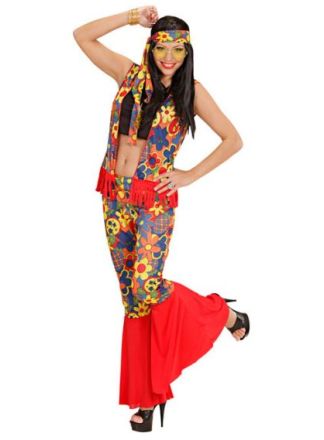 Hippie kostuum women 5dlg.