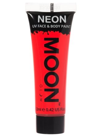 Neon UV body en face schmink rood