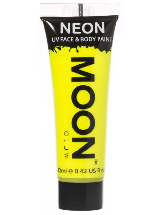 Neon UV body en face schmink geel