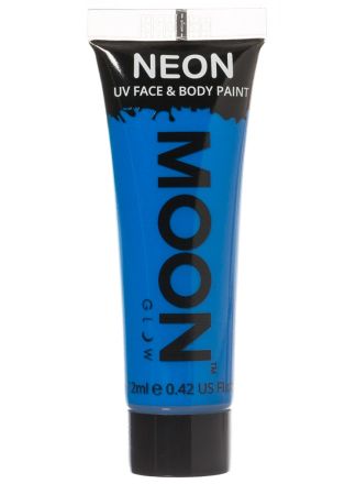 Neon UV body en face schmink blauw