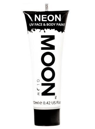 Neon UV body en face schmink wit