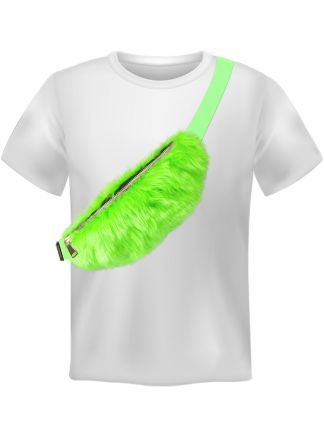 Pluche Heuptasje Fluor Groen