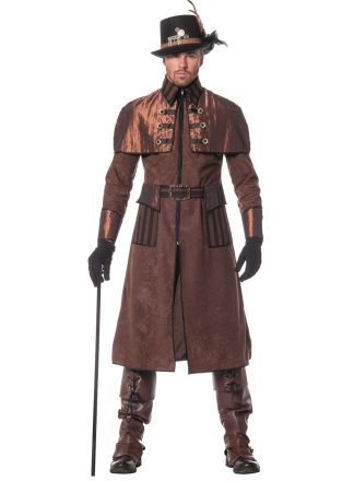Steampunk lange jas 1dlg.