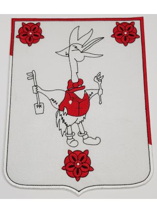 Strijkapplicatie Tullepetaon 26x21cm.