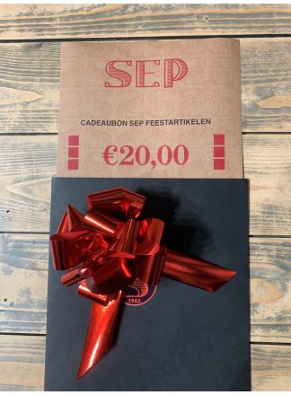 Cadeaubon 20,00 SEP Feestartikelen