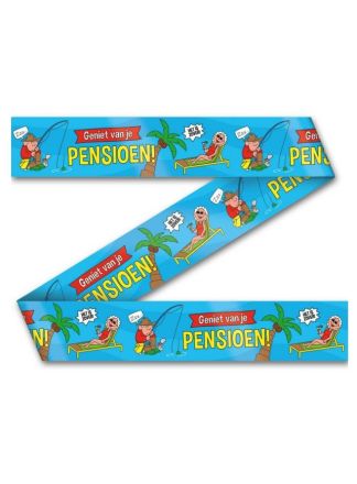Pensioen Cartoon afzet lint 12mtr.