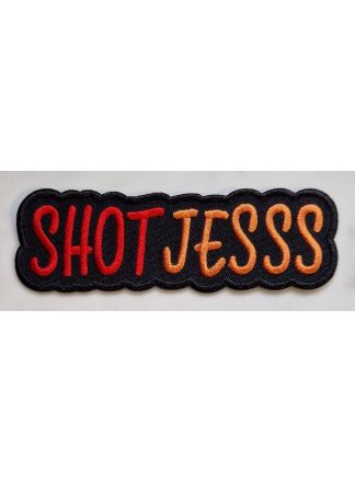 Embleem Shotjessss..rood-oranje 10x12cm. (Kielegat)