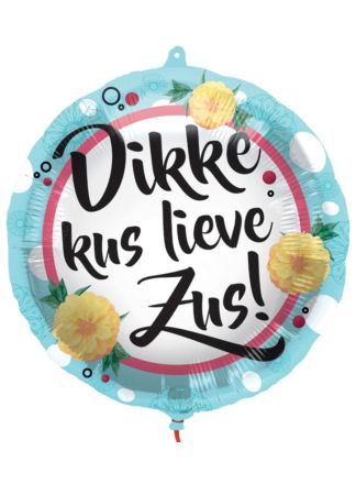 Folieballon Lieve Zus! 45cm. (excl. Helium)