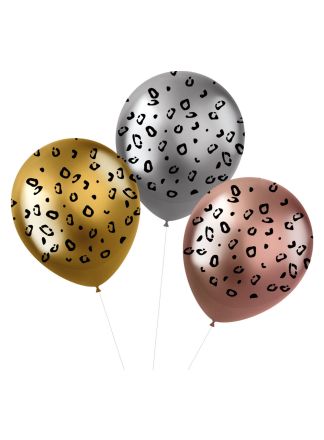 3 Ballonnen Shimmer Posh Panter 33cm
