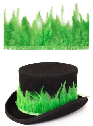 Hanen veren band licht groen 3mtr.