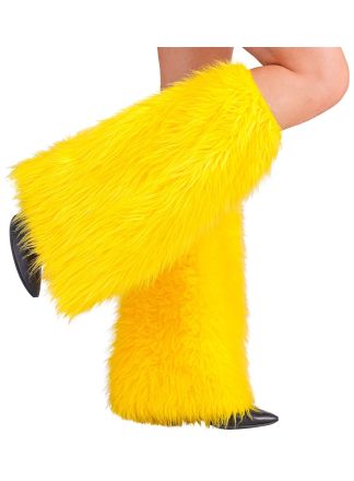 Beenwarmers pluche geel