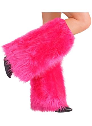 Beenwarmers pluche neon pink