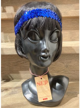 Hoofdband pailletten blauw