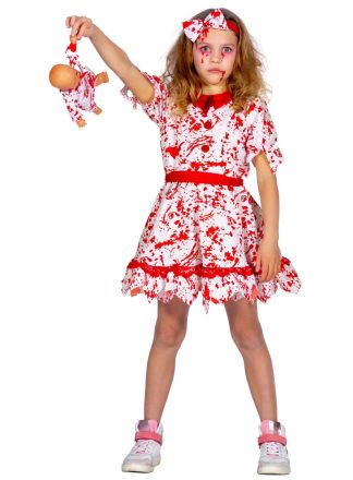 Meisjes Halloween outfit met bloed