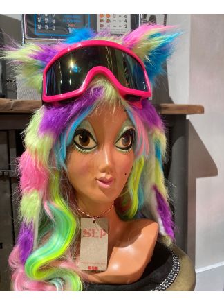 Muts multikleuren kort model