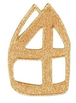 Sint Borduursels Mijter (10x6,5cm.)