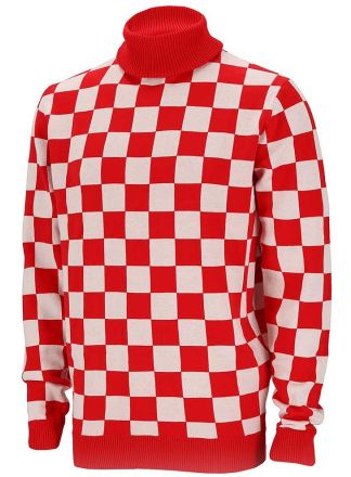 Brabant geblokte trui met kol