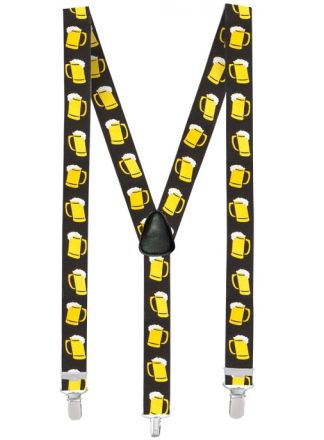 Bretels met bieropdruk