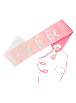 Bride to be sash pink 75x10cm.