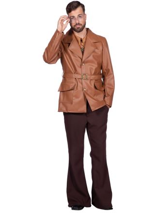 Bruine Retro 70's jas (Skai)