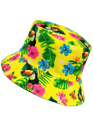 Bucket hat Hawai geel