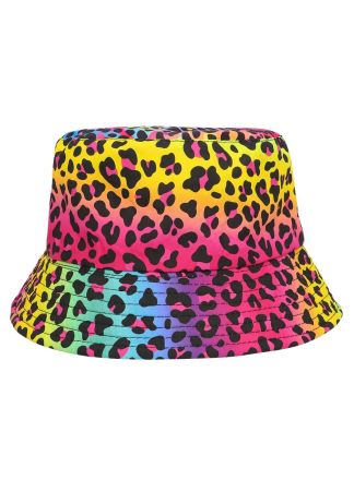 Bucket hat Leopard multicolor