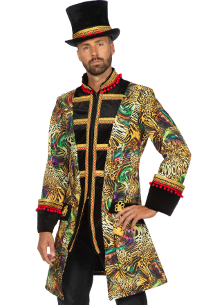 Luxe Heren Carnavalsjas panter-rood