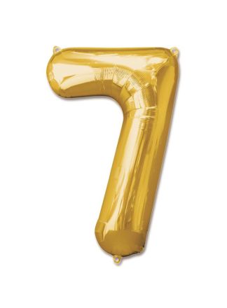 Folieballon goud 92cm. cijfer 7 (excl.helium)
