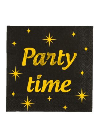 16 Servetten (17x19cm.) Classy PARTY TIME