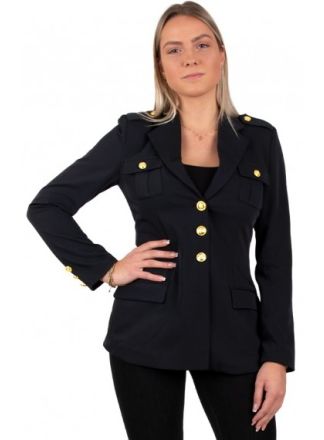 Dames Carnavals uniform jasje donkerblauw