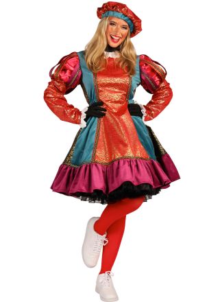 Damespiet jurk 2dlg. "Cartagena" rood