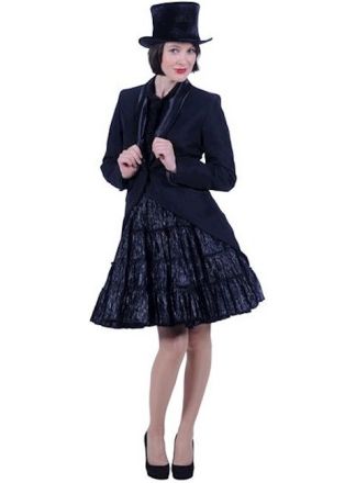 Zwarte Dames Rokjas (Slipjas)