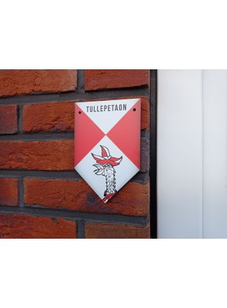 Gevelbord  Tullepetaon 10x15cm.