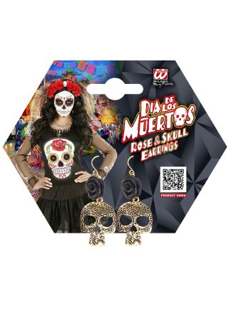 Dia de Los Muertos gouden oorbellen