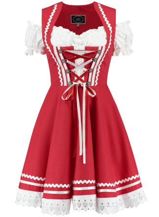 Dirndl rood-wit 2dlg