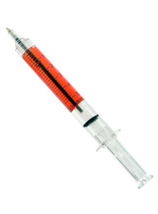 Zuster/dokter spuitje met bloed