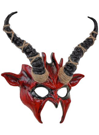 Duivel masker met lange horens