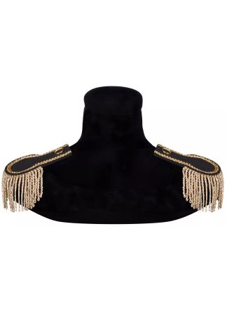 Luxe epauletten goud-zwart 2stuks