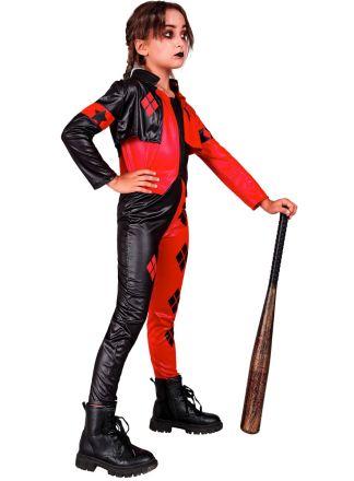 Evil Harlequin rood-zwart 3dlg.