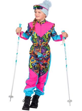 Retro kinder skipak 80's fluor pink