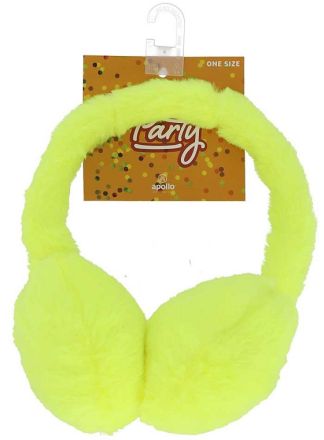 Party Fur earwarmer fluor geel