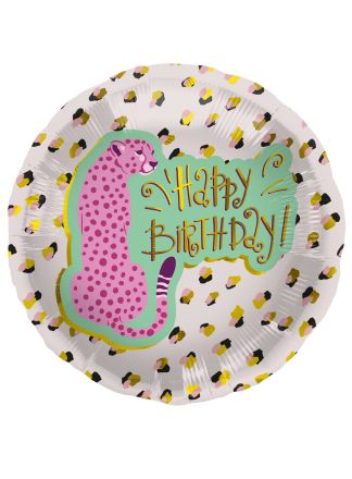 Folieballon Birthday Panther 45cm. (Excl. Helium)