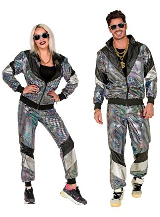 Zilver Trainingspak Hologram 2dlg. (Actieprijs!)