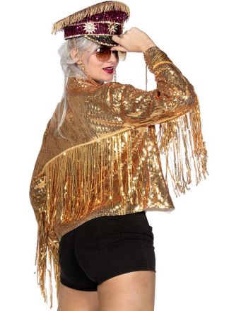 Glamorous franje jasje goud