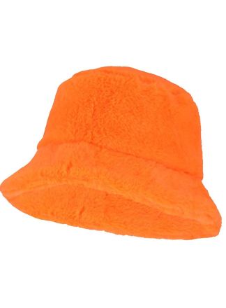 Party Fur Bucket hat fluor oranje