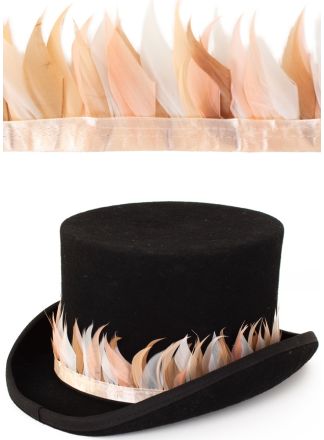 Ganzenveren band Peach colour 3mtr.