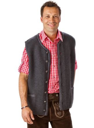 Gebreide Heren Tiroler vest