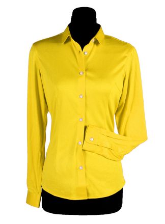 Dames hemd Basic colours geel